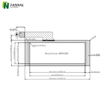 Écran tactile capacitif 6,8' | G+G | Interface I²C